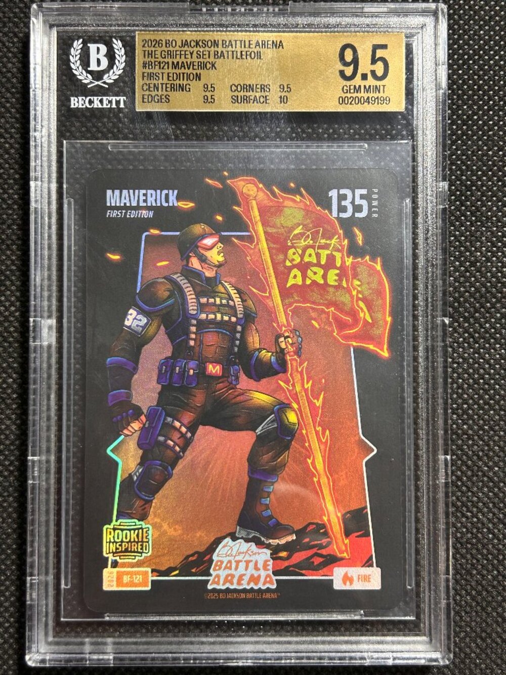 2025 BO JACKSON BATTLE ARENA 2026 COOPER FLAGG RC BATTLEFOIL MAVERICK BGS 9.5